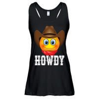 Cowboy Emoji HOWDY! Ladies Essential Flowy Tank