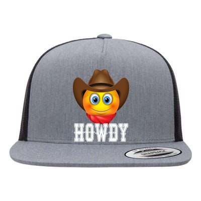 Cowboy Emoji HOWDY! Flat Bill Trucker Hat