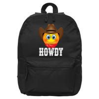 Cowboy Emoji HOWDY! 16 in Basic Backpack