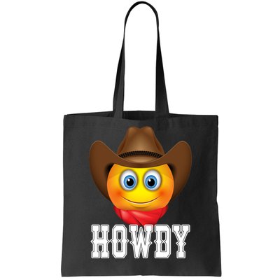 Cowboy Emoji HOWDY! Tote Bag