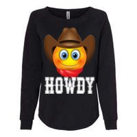 Cowboy Emoji HOWDY! Womens California Wash Sweatshirt