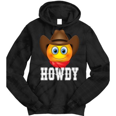 Cowboy Emoji HOWDY! Tie Dye Hoodie