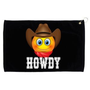 Cowboy Emoji HOWDY! Grommeted Golf Towel