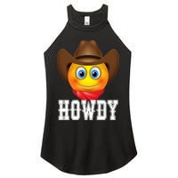 Cowboy Emoji HOWDY! Women's Perfect Tri Rocker Tank