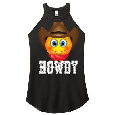 Cowboy Emoji HOWDY! Women's Perfect Tri Rocker Tank