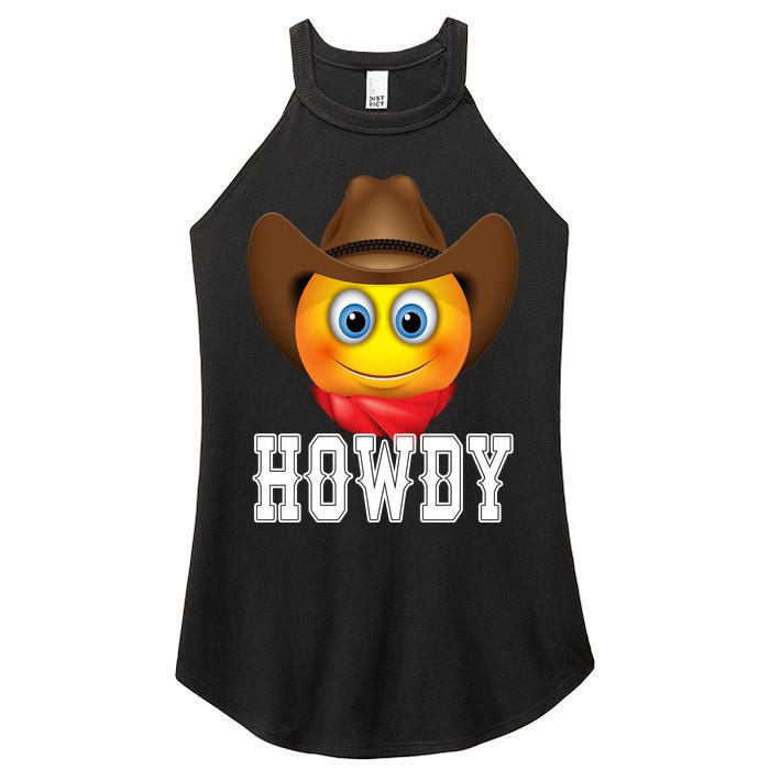 Cowboy Emoji HOWDY! Women's Perfect Tri Rocker Tank