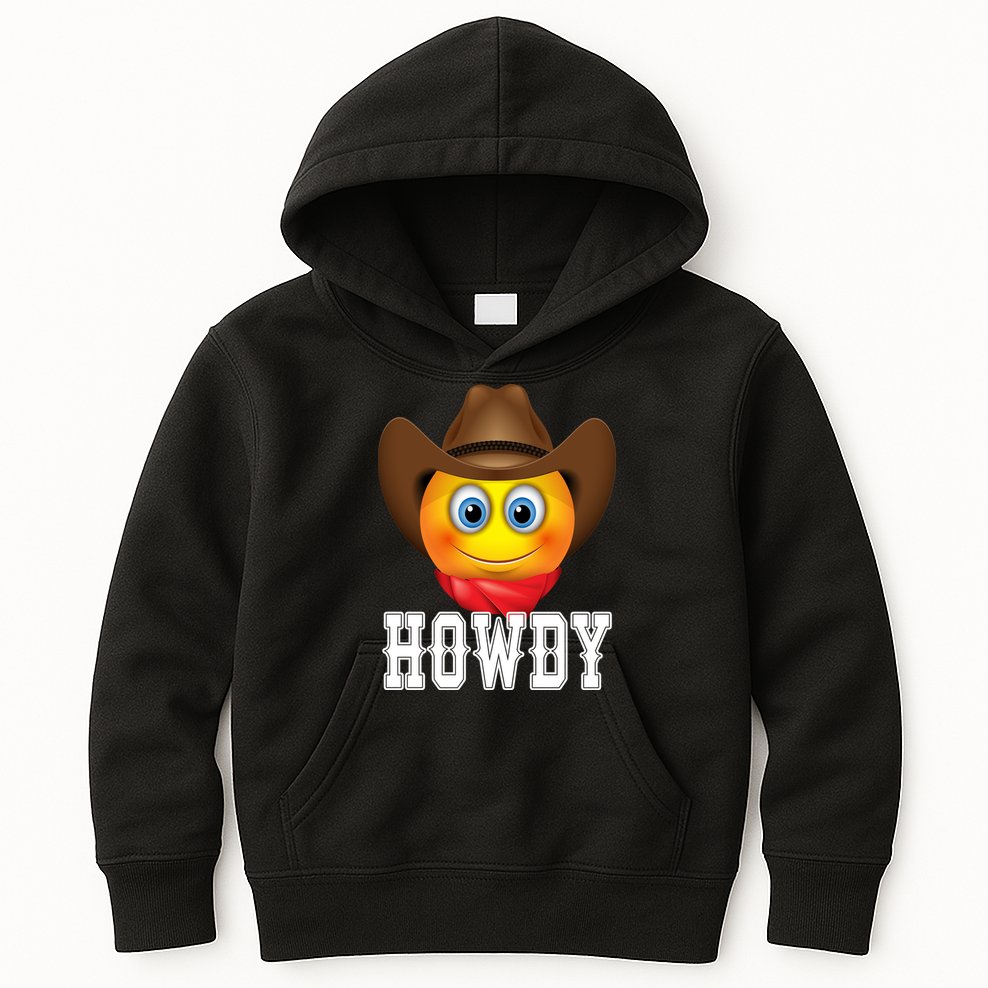 Cowboy Emoji HOWDY! Kids Hoodie