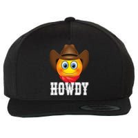 Cowboy Emoji HOWDY! Wool Snapback Cap