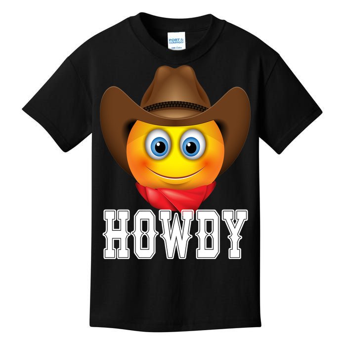 Cowboy Emoji HOWDY! Kids T-Shirt