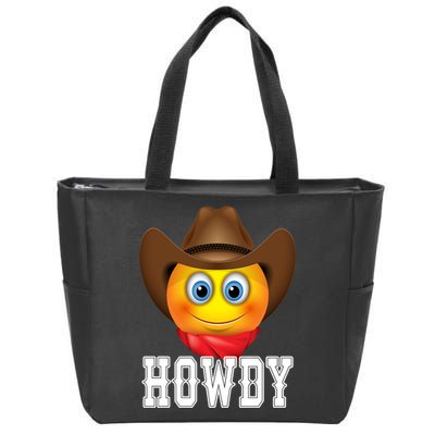 Cowboy Emoji HOWDY! Zip Tote Bag