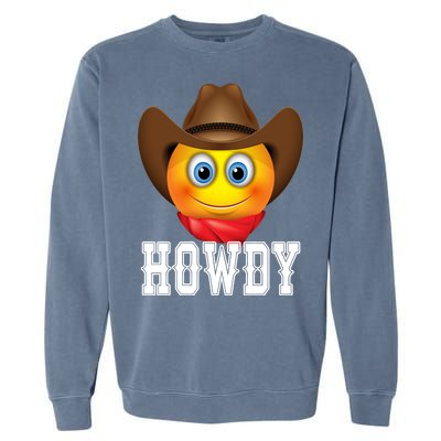 Cowboy Emoji HOWDY! Garment-Dyed Sweatshirt