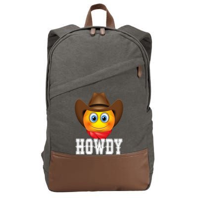 Cowboy Emoji HOWDY! Cotton Canvas Backpack