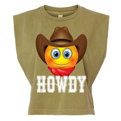 Cowboy Emoji HOWDY! Garment-Dyed Women's Muscle Tee