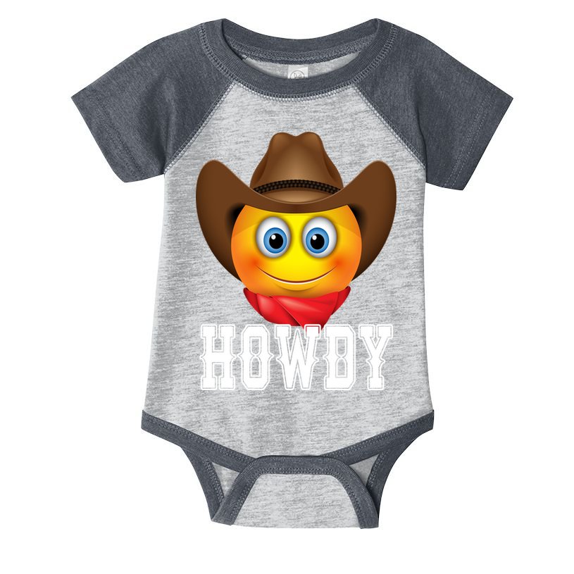 Cowboy Emoji HOWDY! Infant Baby Jersey Bodysuit