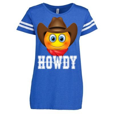 Cowboy Emoji HOWDY! Enza Ladies Jersey Football T-Shirt