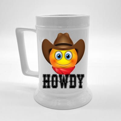 Cowboy Emoji HOWDY! Beer Stein