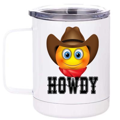 Cowboy Emoji HOWDY! 12 oz Stainless Steel Tumbler Cup