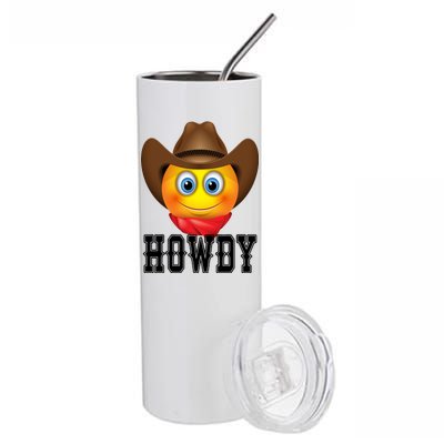 Cowboy Emoji HOWDY! Stainless Steel Tumbler