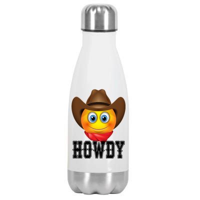 Cowboy Emoji HOWDY! Stainless Steel Insulated Water Bottle