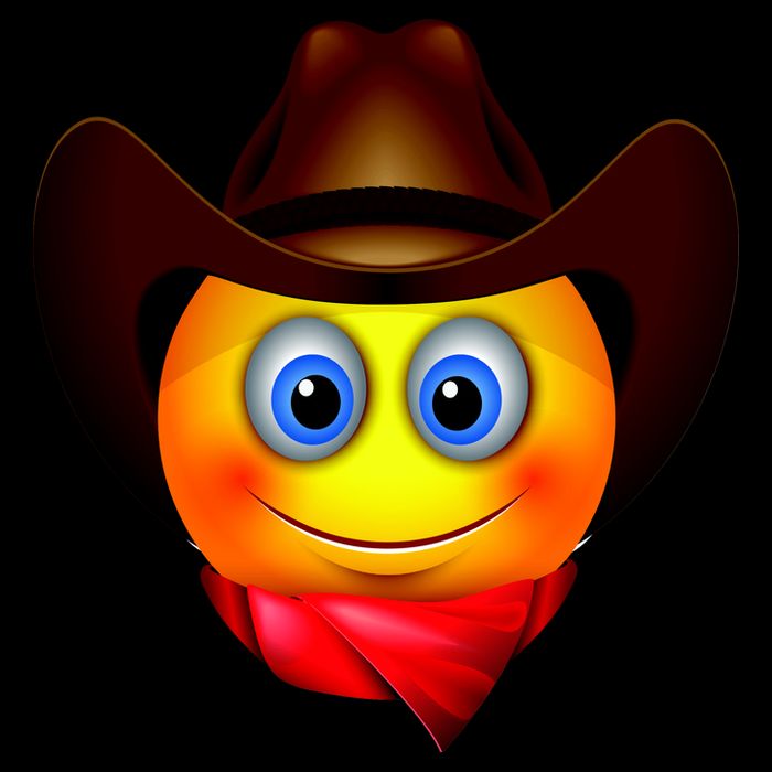 Cowboy Emoji Smiley Cooling Performance Crew T-Shirt