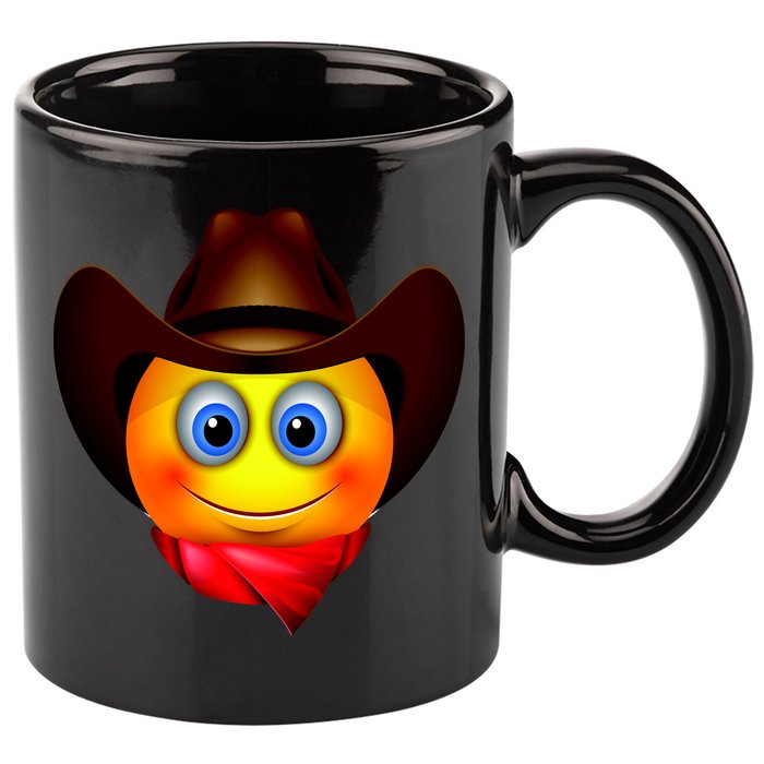 Cowboy Emoji Smiley 11oz C Handle Ceramic Mug