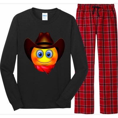 Cowboy Emoji Smiley Long Sleeve Pajama Set