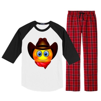 Cowboy Emoji Smiley Raglan Sleeve Pajama Set