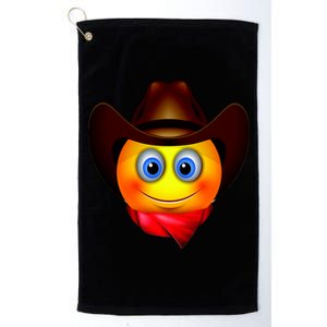 Cowboy Emoji Smiley Platinum Collection Golf Towel