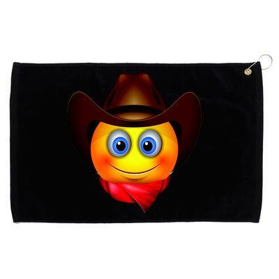 Cowboy Emoji Smiley Grommeted Golf Towel