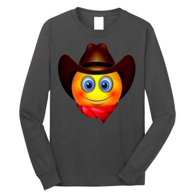 Cowboy Emoji Smiley Long Sleeve Shirt