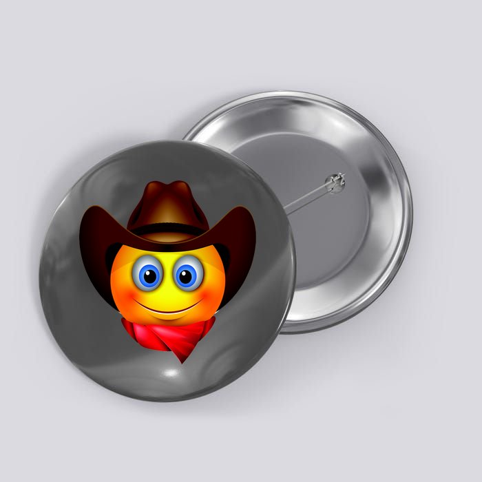 Cowboy Emoji Smiley Button