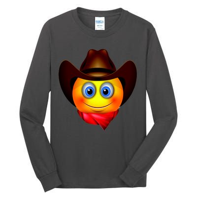 Cowboy Emoji Smiley Tall Long Sleeve T-Shirt