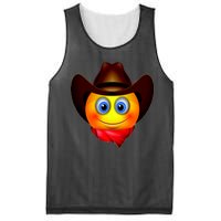 Cowboy Emoji Smiley Mesh Reversible Basketball Jersey Tank