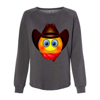 Cowboy Emoji Smiley Womens California Wash Sweatshirt