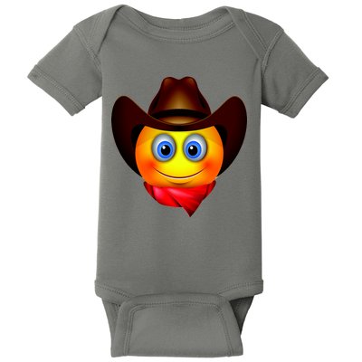 Cowboy Emoji Smiley Baby Bodysuit