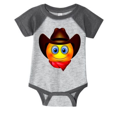 Cowboy Emoji Smiley Infant Baby Jersey Bodysuit
