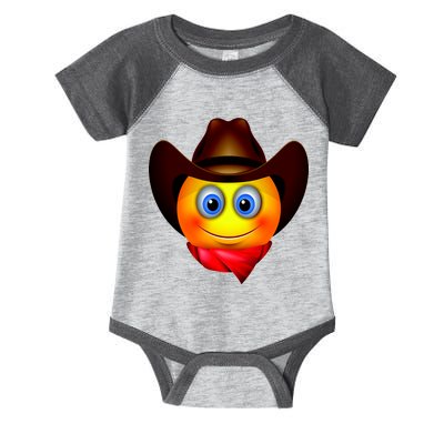 Cowboy Emoji Smiley Infant Baby Jersey Bodysuit