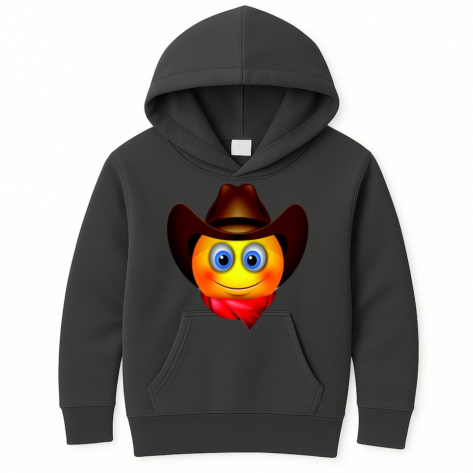 Cowboy Emoji Smiley Kids Hoodie