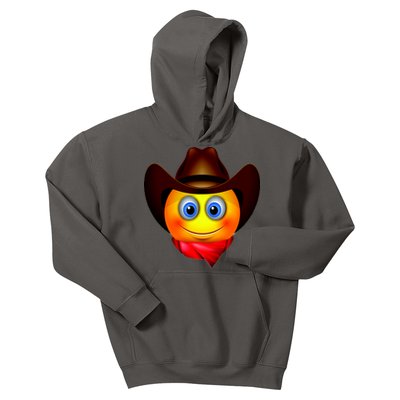 Cowboy Emoji Smiley Kids Hoodie