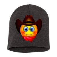 Cowboy Emoji Smiley Short Acrylic Beanie