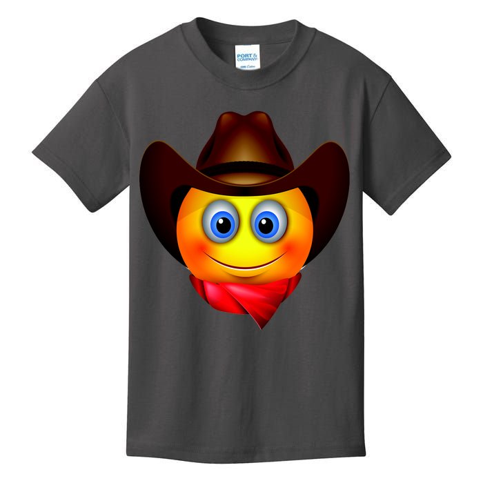 Cowboy Emoji Smiley Kids T-Shirt