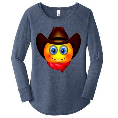 Cowboy Emoji Smiley Women's Perfect Tri Tunic Long Sleeve Shirt