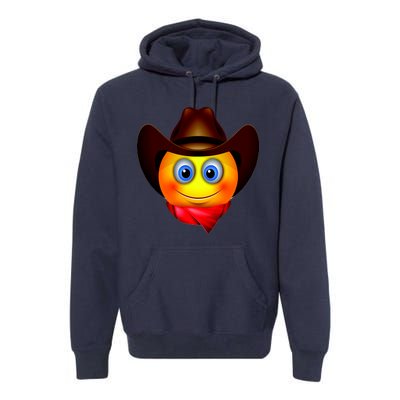 Cowboy Emoji Smiley Premium Hoodie