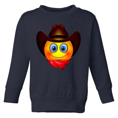 Cowboy Emoji Smiley Toddler Sweatshirt