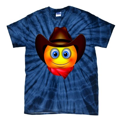 Cowboy Emoji Smiley Tie-Dye T-Shirt