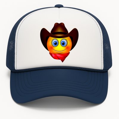 Cowboy Emoji Smiley Trucker Hat