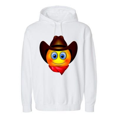 Cowboy Emoji Smiley Garment-Dyed Fleece Hoodie