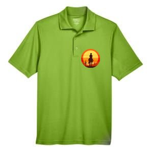 Cowboy Gamer Sunset Men's Origin Performance Pique Polo