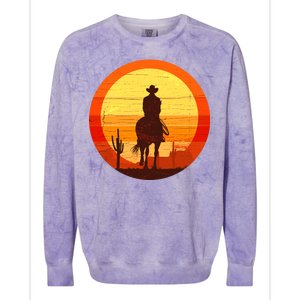 Cowboy Gamer Sunset Colorblast Crewneck Sweatshirt