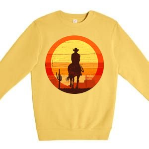 Cowboy Gamer Sunset Premium Crewneck Sweatshirt